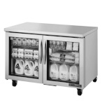 True TUC-48G-HC~FGD01 - Undercounter Refrigerator, (2) glass doors, (4) shelves